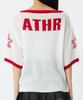 ANDTHEOTHER Oversized Round Neck Short Sleeve Knit Red