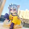 10Cm Anime No Game No Life Anime Figure Cute Cat Ear Shiro Action Figure Room Decorations Pvc Collection Model Doll Toy Gift