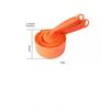 Plastic Measuring Spoon, Measuring Cup, Baking Tool, Orange 10-piece Set, Used For Measuring Cake Baking Powder