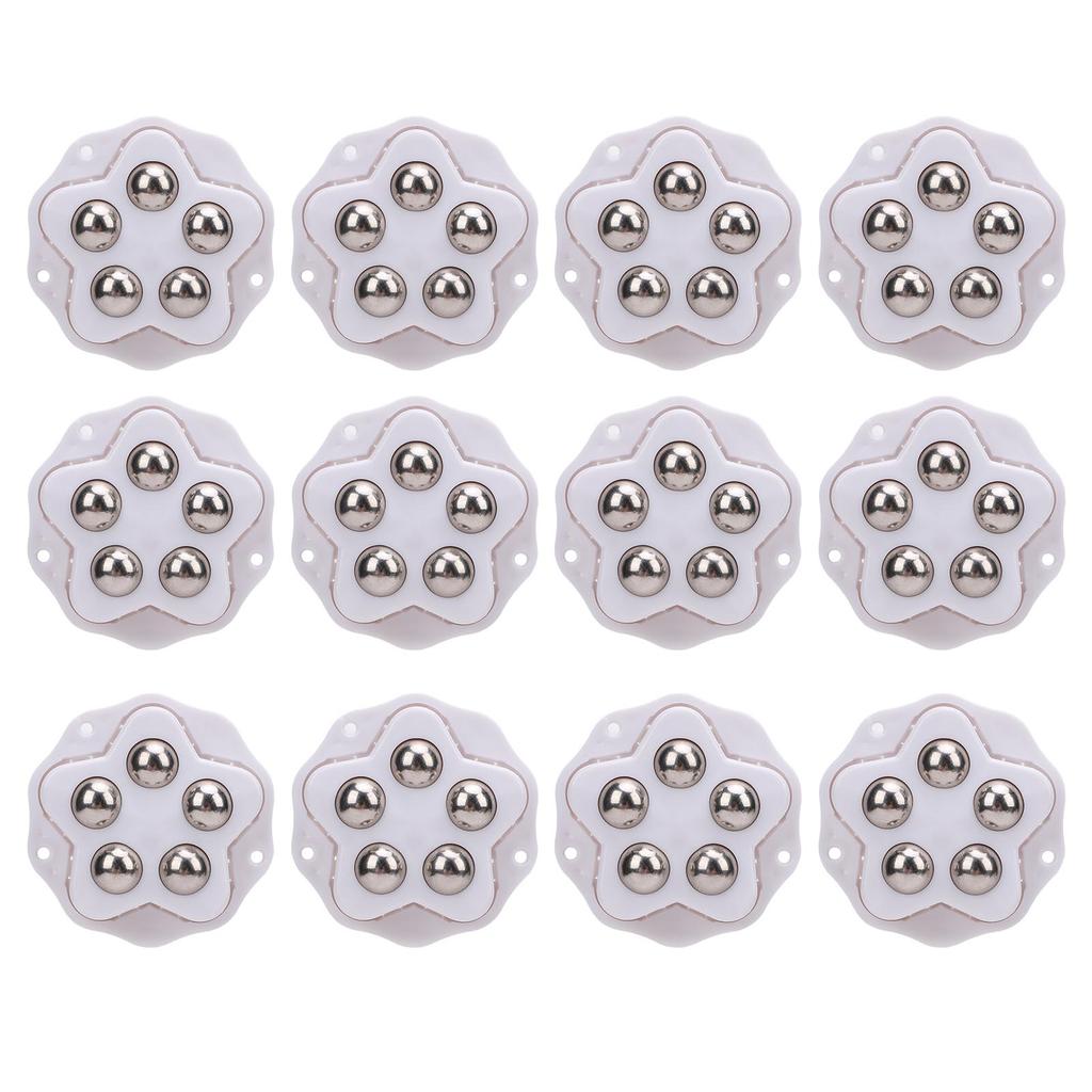 12PCS Self Adhesive Caster Wheels with Brake Pads 360 Degree Rotation Heavy Duty Furniture Casters for Appliances Bookcase Nightstand  