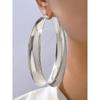 Accessible Luxury Fashion Simplicity and Exaggeration Glossy Metal Big Ear Ring