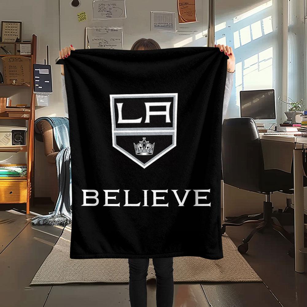 LA Kings Printed Flannel Blanket, soft throw for bedroom sofa, washable, Christmas present, great gift.