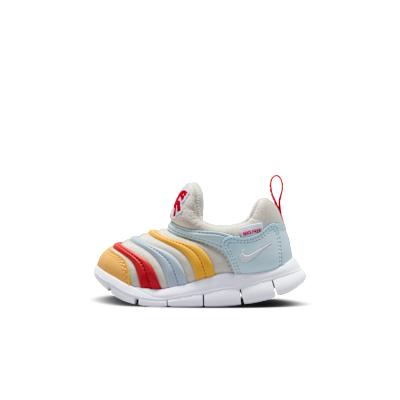 Nike Dynamo Free Fabric Low top Toddler Shoes White Blue Red Infant An 26