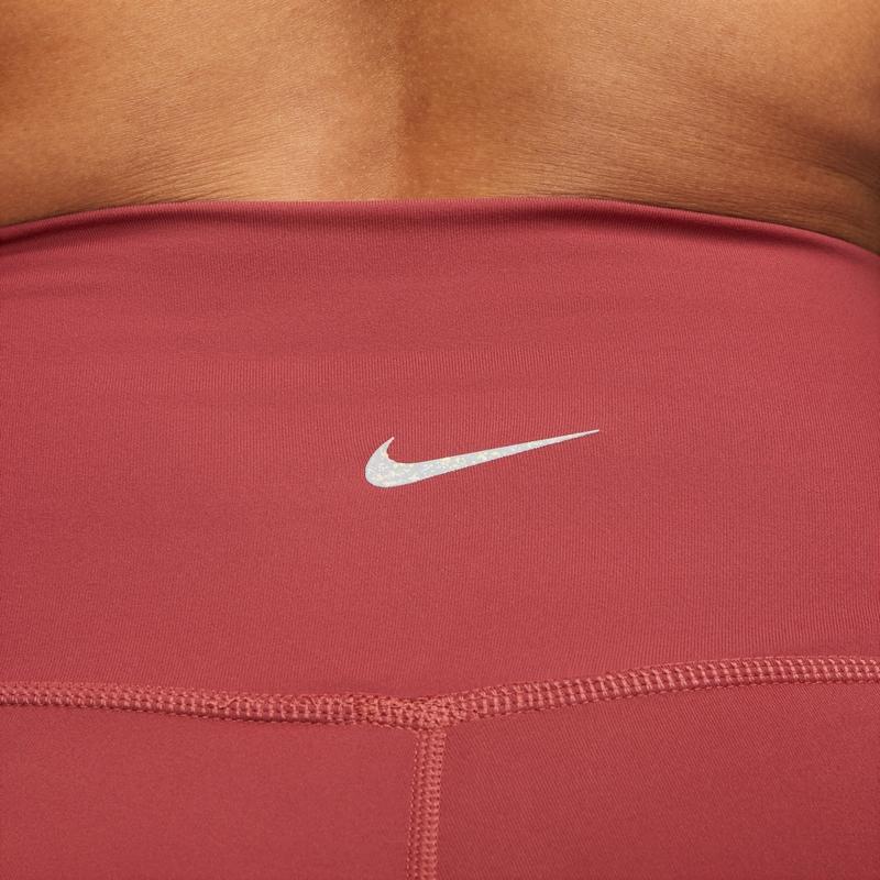 Nike Yoga Damska Seria Sportowa Szybkoschnące Spodnie Treningowe 7/8 z Wysokim Stanem Damskie Doły Czerwony Cedrowy DM7024-661