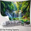 2D Tropical Waterfall Tapestry Lush Rainforest Background Cloth