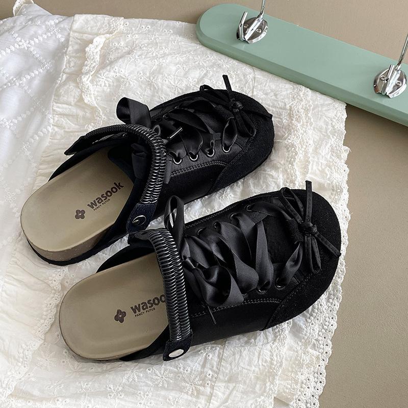 

Новые женские тапочки, модные сандалии на плоской подошве, повседневные кроссовки, легкие женские туфли в стиле ретро Zapatos Mujer 2024 Tendencia 35 чёрный