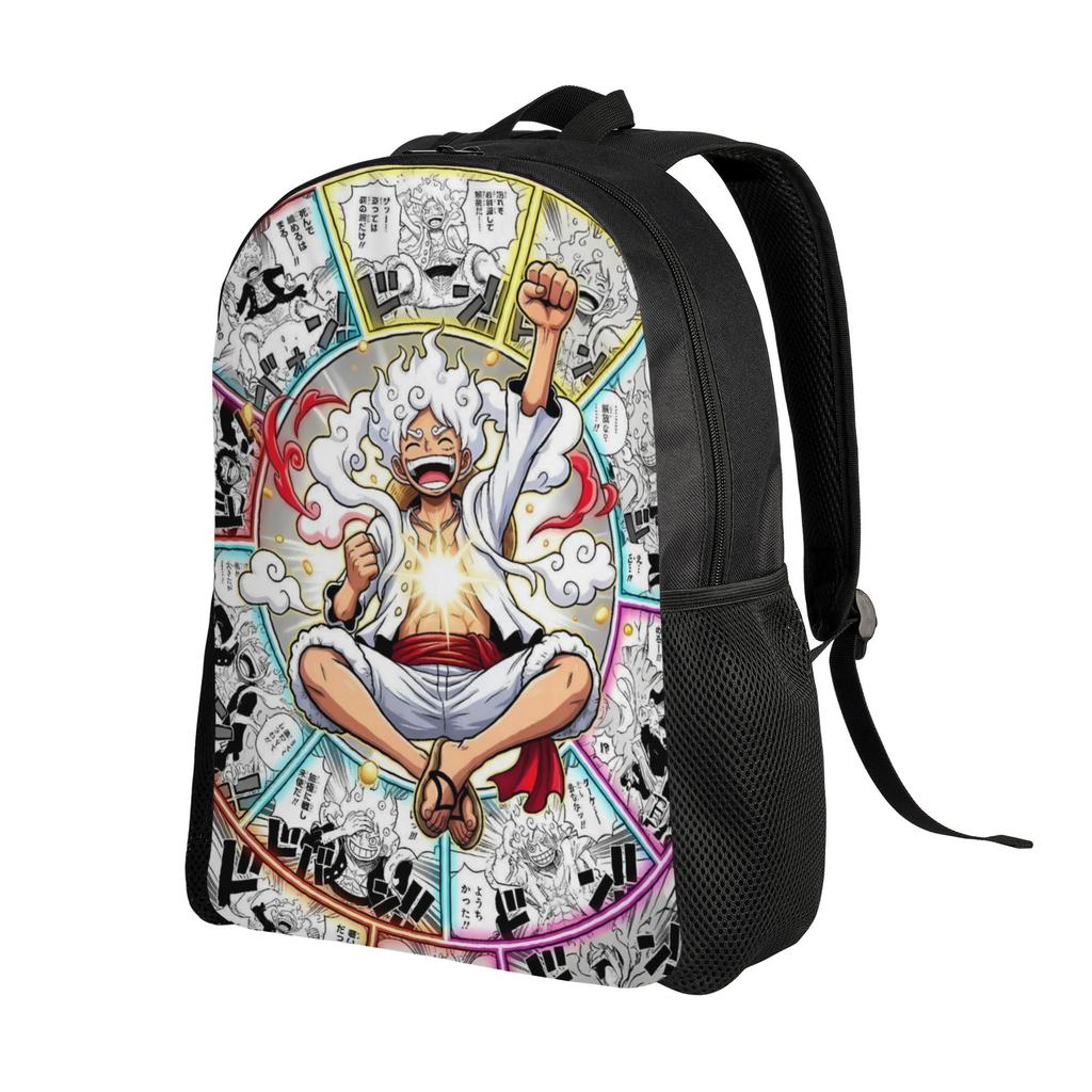 Luffy Gear Five Manga Backpack Ones Pieces Women Polyester College Backpacks Big Style High School Bags Rucksack