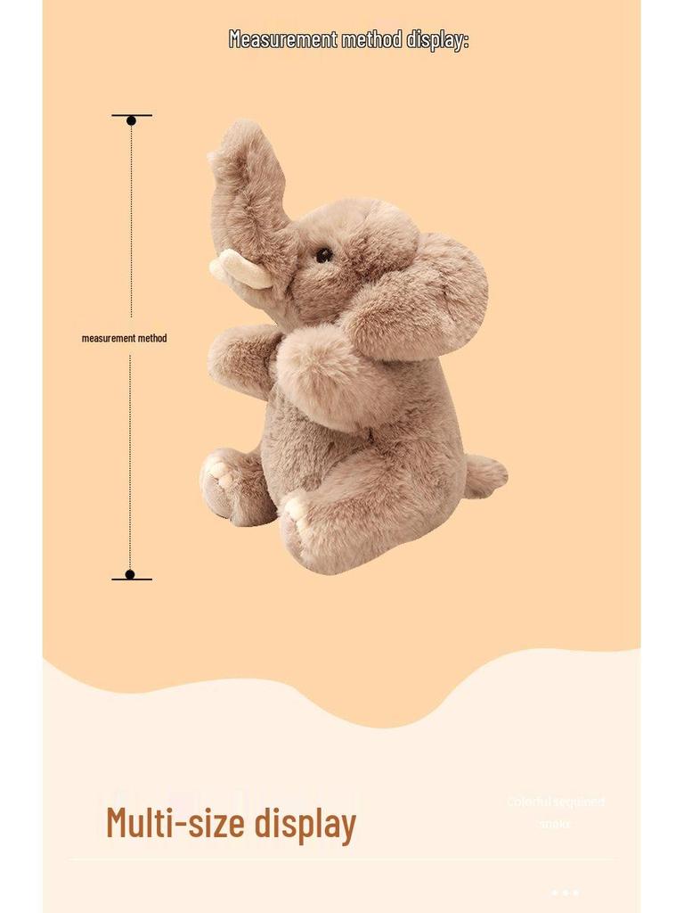 Soft Elephant Plush Toy - Adorable Baby Doll Gift for Birthdays