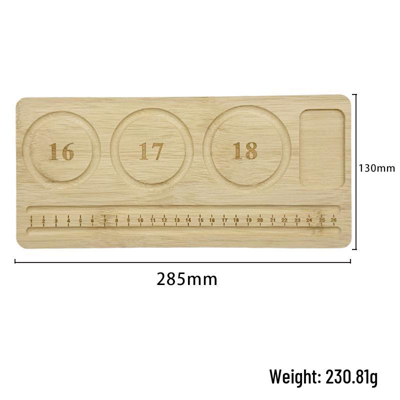 Modern Minimalist Solid Wood Beading Board - Bamboo Scale Tray for DIY Bracelets & Anklets