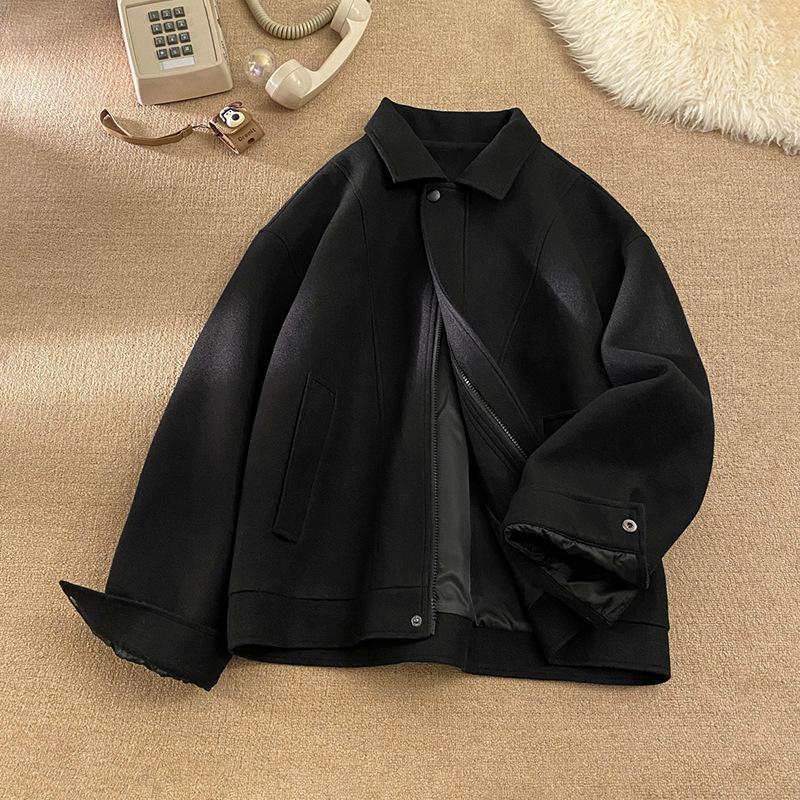 

Шерстяная куртка мужская, новая универсальная осенне-зимняя куртка мужская повседневная шерстяная короткая куртка с лацканами для мужчин 5XL