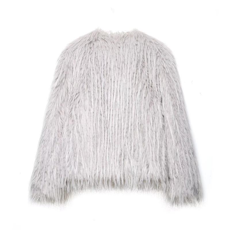 Women's Casual Lapel Faux Fur Coat Jacket - European & American Style