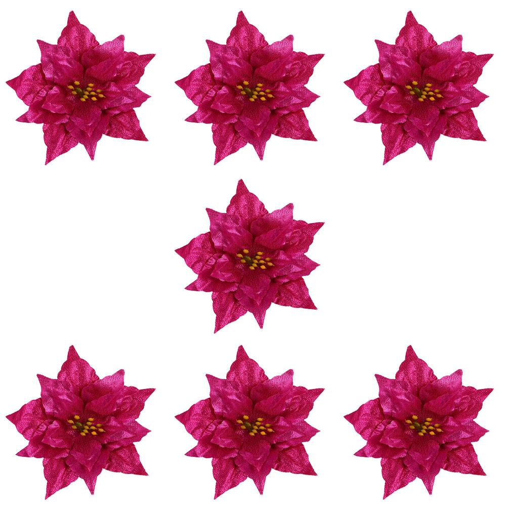 7 Pcs Artificial Flowers Christmas Wreath Decorative Tree Accessories Adornment Outdoor