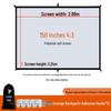 Punch-Free Wall-Mounted Outdoor Camping Projector Screen, High-Definition, 84-120 Inch