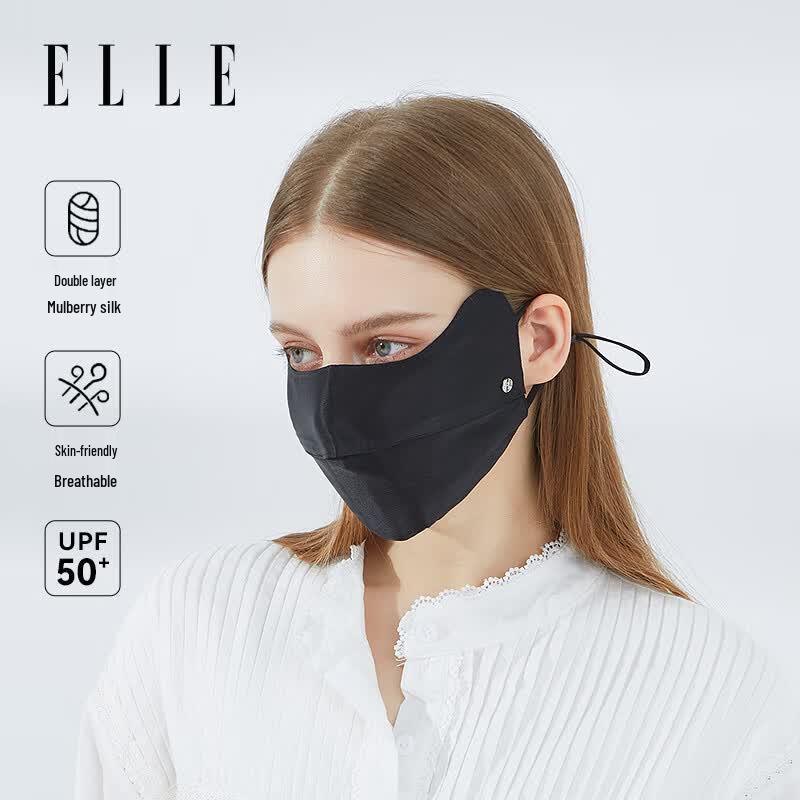 ELLE 100% Silk UV Protection Face Mask 1 Piece