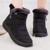 Women'S Boots Keep Warm Ankle Boots Fur Winter Shoes Woman Waterproof Snow Boots Winter Botas Mujer Comfortable Black Footwear