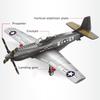 Military USA P-51 Mustang Fighter Jets Model Building Blocks Technical Aircraft Airplane MOC Weapons Bricks Toys for Adult Gifts