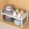 Double-Layer Expandable Cabinet Shelf Large Capacity Narrow Spice Rack  for Kitchen
