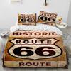 Historic Route 66 Mother Road Bedding Set Bedroom Soft Modern Bedspreads Comefortable Duvet Cover Quilt Cover And Pillowcase