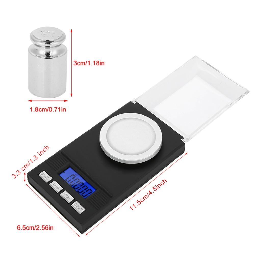 LED Digital Display Digital Milligram Scale Portable Design High Accuracy Scale  Jewelry Weighing