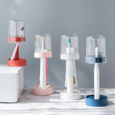 1 Set Storing Plastic Durable Quick Drain Toothbrush Wash Cup Storage Shelf Countertop Organizer Toothbrush Cup Shelf