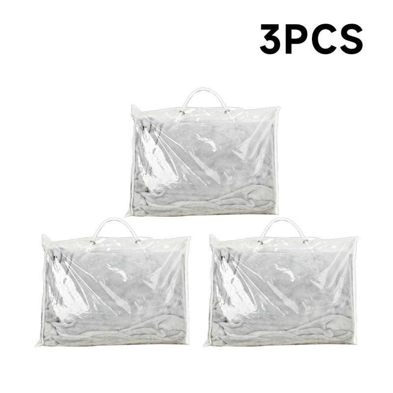 Transparent PVC packaging bags portable bedding blanket packaging pillowcase storage bag