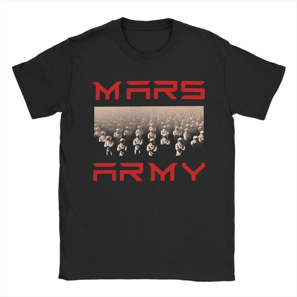 Retro THIRTY SECONDS TO MARS Rock Music Band TShirt For Unisex Unisex Round Neck Short Sleeve Tops Cotton Summer Clothing