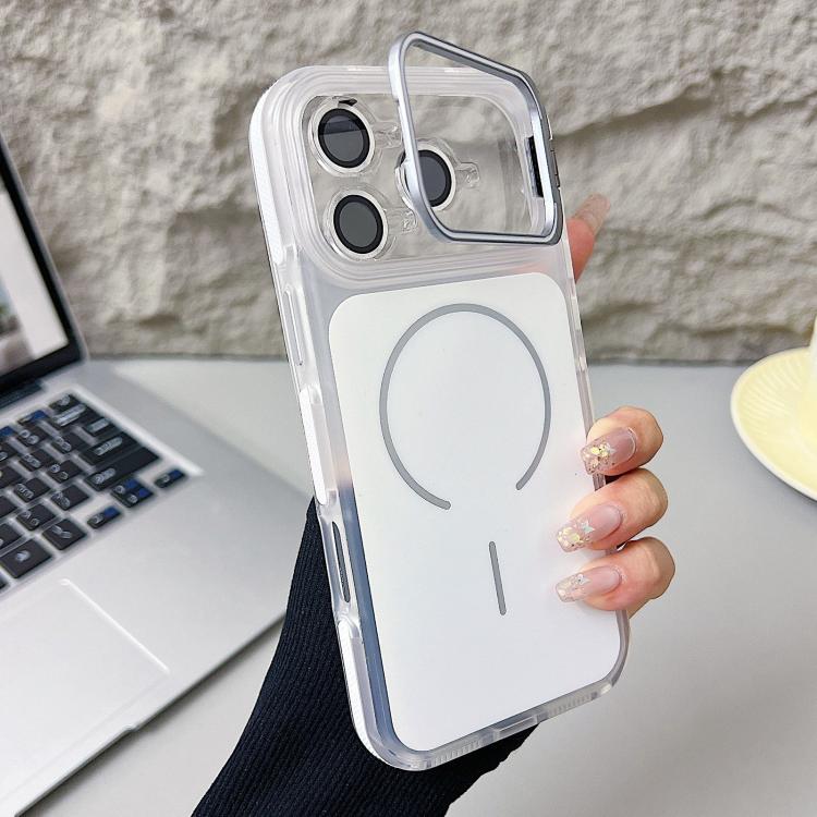 Electroplated Lens Holder MagSafe PC Hybrid TPU Phone Case For iPhone 17 Pro
