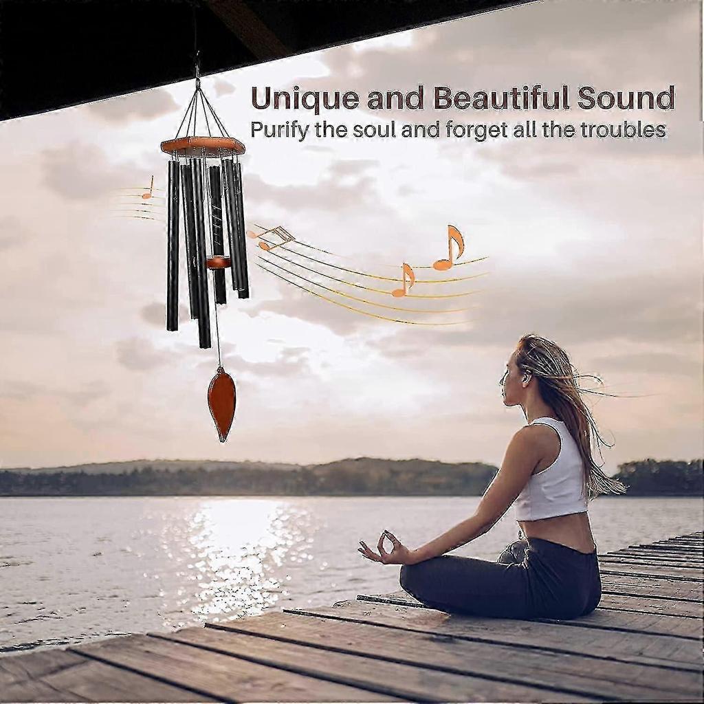 Sympathy Wind Chimes For Outside Deep Tone, Memorial Wind Chimes For Loss Of A Loved, Large Wind Chimes With 6 Thicken Tubes Hook, Outdoor Wind Chim