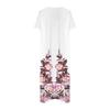 Long T Shirt Dress for Women Summer Casual Button Up V Neck Short Sleeve Printed Maxi Swing Beach Sundress