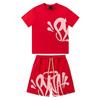 Unisex Y2K Streetwear Hoodie Jogger Set Cotton Blend Loose Fit Casual Outfit Men Women