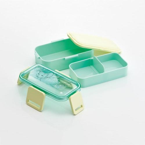 Skater Bento Box, 2-Tier, 600ml, for Women, Made In Japan, with a Soft Dome-Shaped Lid, Dishwasher and Microwave Safe, Disney Peter Pan and Tinker Bel