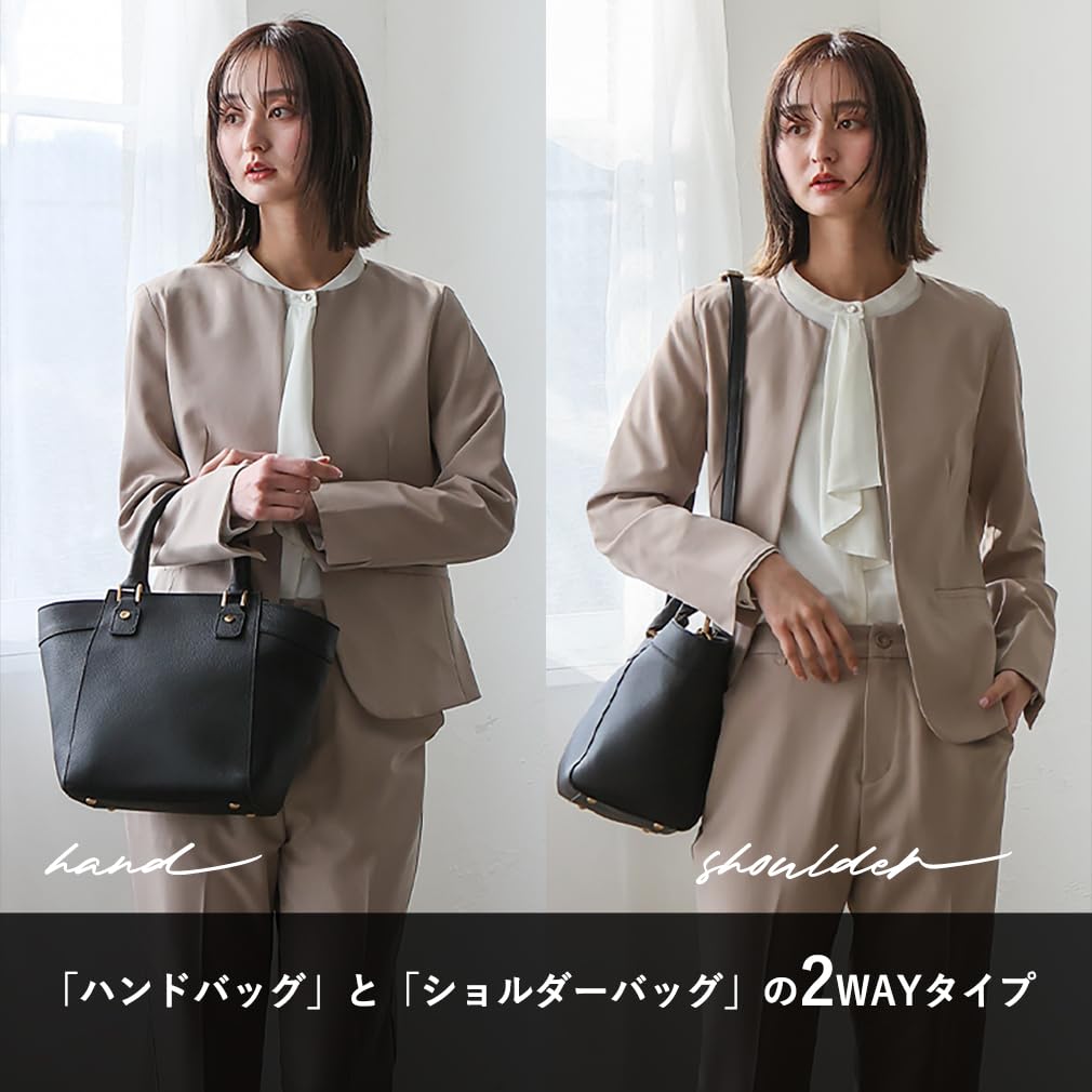 VITAFELICE Genuine Leather Handbag for 2-Way Women, sib-20074n (Light Gray)