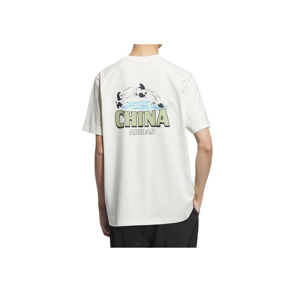 Adidas SS25 Fashion Soft Versatile Short Sleeve T-Shirt Men Tops Han-Jade-White KC3368