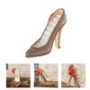 Resin High Shoes for Earring Studs Jewelry Display Stand Showcase, Can Accommodate