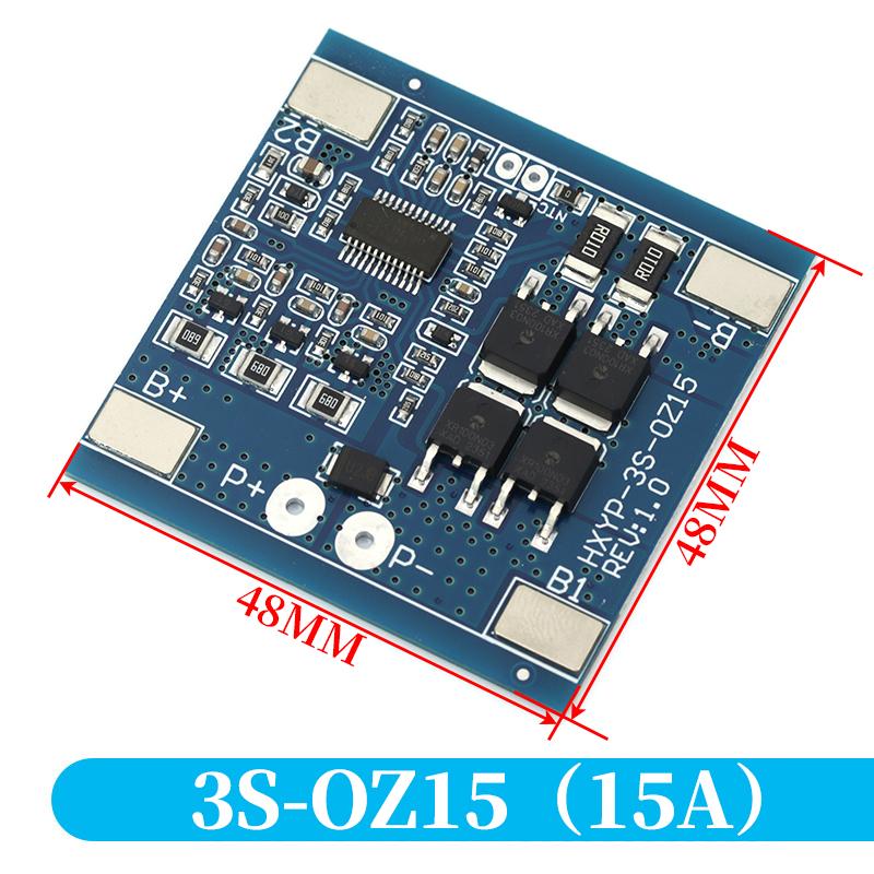 Stlxy 3S BMS 18650 lithium battery protection board 11.1V 12V 12.6V anti overcharging, with balanced temperature control 25A 30A
