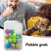 10Pcs Pebble Grab Toy Fun Interactive Stress Relief Stone Pebbles Set Hand Eye Coordination Training Toy for Party Board Games