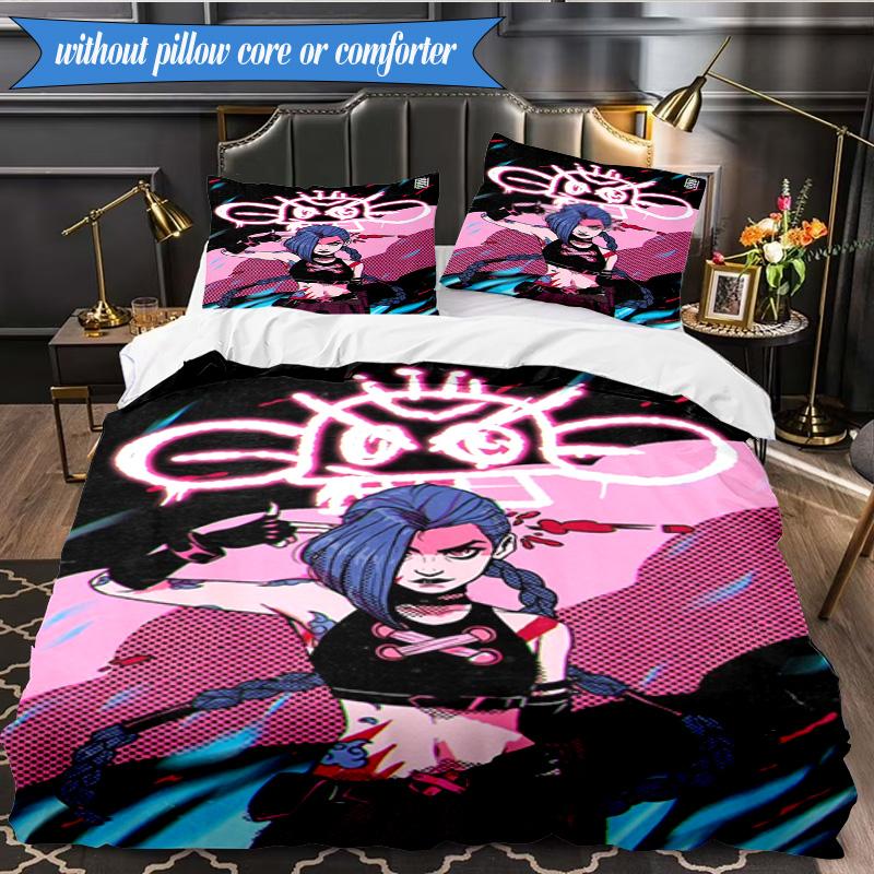 Fantasy Warrior Jing 3pcs K-pop music group Bedding set,Ideal for Bedroom, Dormitory,Including Duvet Cover And 2pcs Pillowcases,Fan gifts