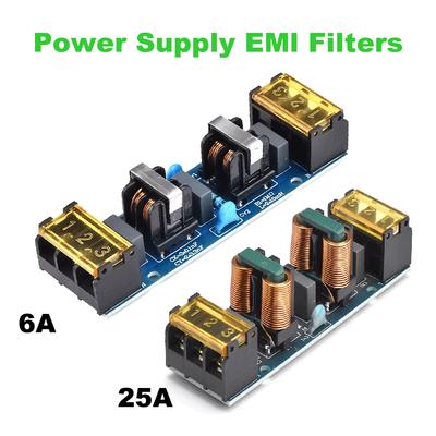 6A 25A Power Supply Filtering Board EMI High-frequency Two-stage Power Low-pass Filter Module Filter Circuit for Power Supply