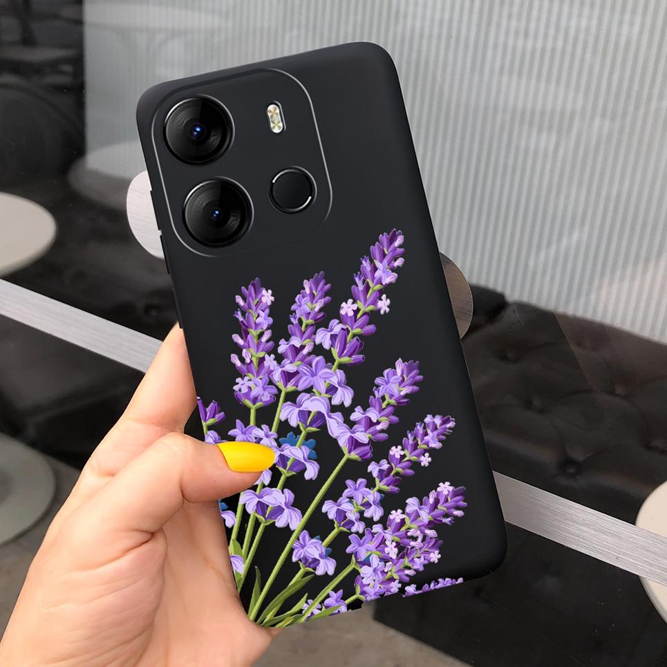 Phone Case for Infinix Smart 7 Plus Case X6517 Bumper Flower Girly Soft Silicone Cover for Infinix Smart 7 X6517 Funda Smart 7+