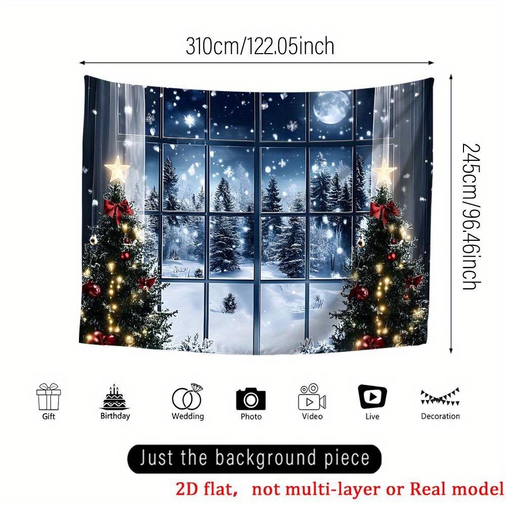 1Pcs Christmas Snow Forest Scene Garage Decoration Background Xmas Backdrop Decorations For Photo Studio Photo Booth Party