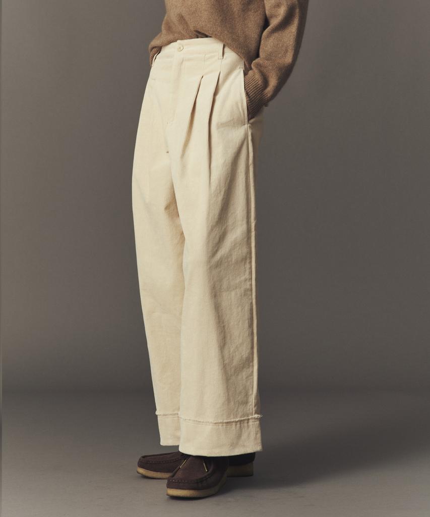 AHWE Corduroy Tucked Pants_Cream