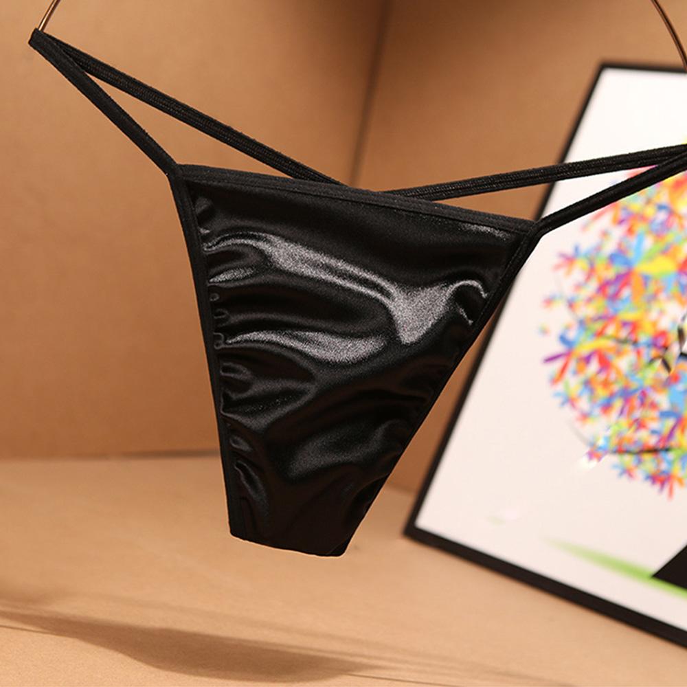 Sexy Satin Low Rise Mini T-back G Strings Men's Panties Thongs Sexy Briefs