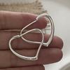 925 Sterling Silver Earrings For Women Trendy Simple Shinning Heart Earring Jewelry Prevent Allergy Party Christmas Accessories