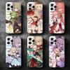 Genshin Impact Anime Soft Phone Case for iPhone 16 16E 17 Air 15 Pro Max 14 Plus 13 Mini 11 12 7 Black Cover Back Shell