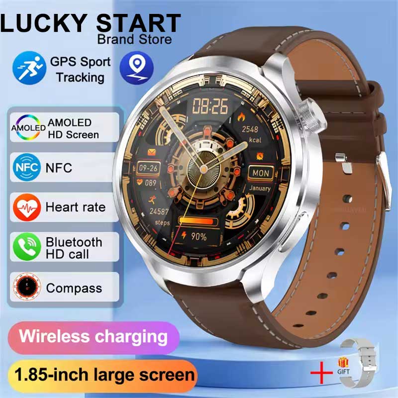 NEW  Outdoor fitness NFC Smart Watch Men 1.85 Inch AMOLED Screen Bluetooth Call IP67 Waterproof Man Smart Watches Man 2025