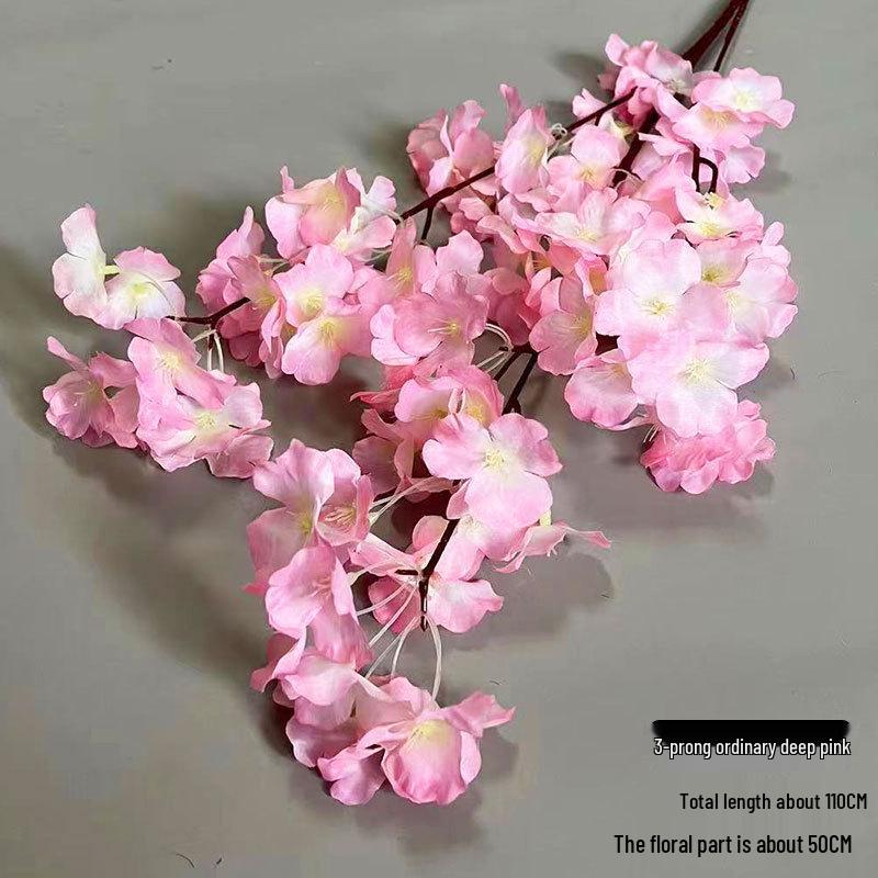 Artificial Cherry Blossom Branch - Dense 3-Prong/4-Prong Cherry Blossom Wedding Decoration