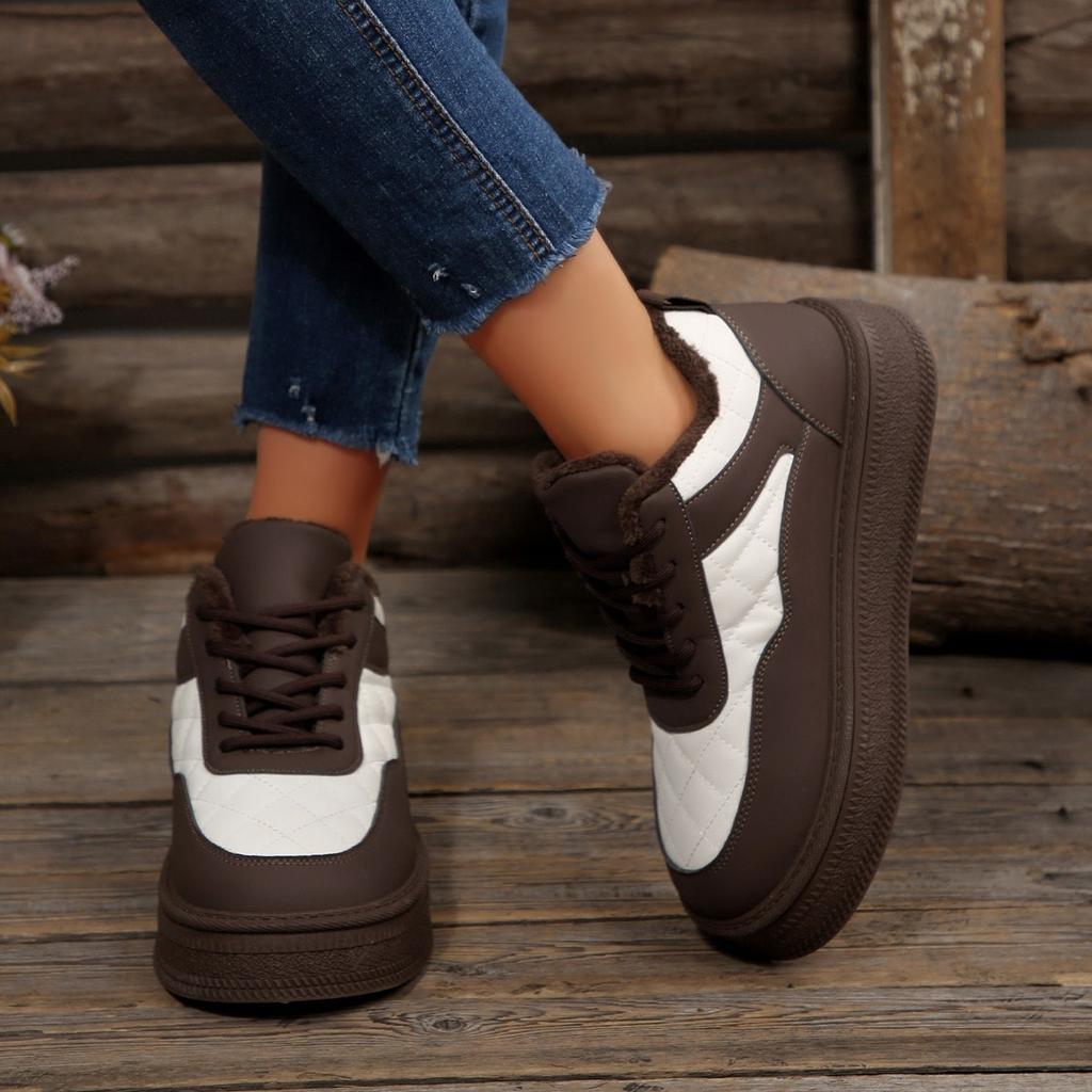 Fashion Women's 2025 New Winter Thick-soled Snow Boots Warm Cotton Shoes Piled Thickened Waterproof Riding Boots Short Boots