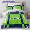Set Biancheria da Letto con Fantasia Seattle Seahawks Copripiumino Federa Decorazione per la Casa Regalo (1 * copripiumino + 2 * federa, senza nucleo)
