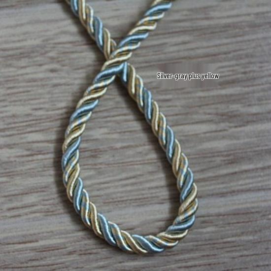 6mm-8mm Colored Decorative Three-Strand Cushion Bolster Rope for Sofa and Curtains