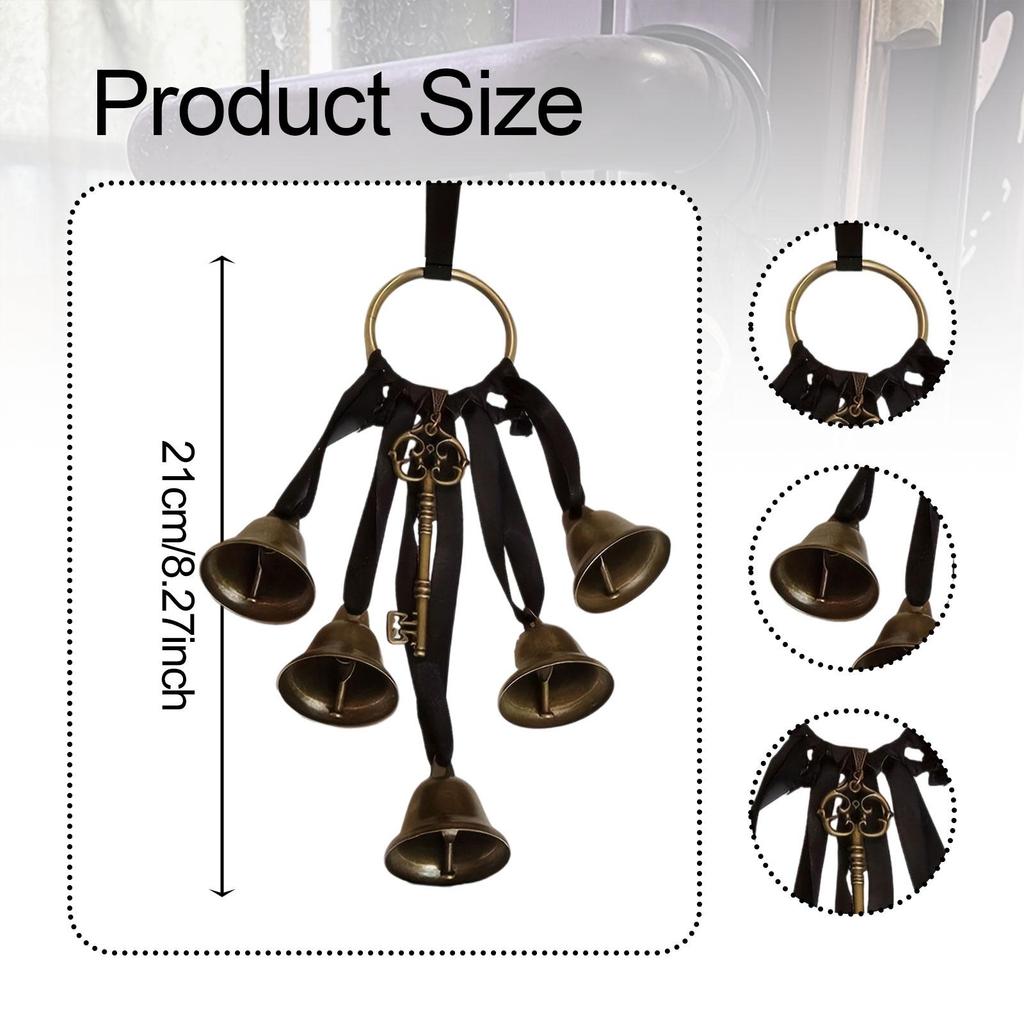 Witch Bells for Door Knob Pagan Rustic Witchcraft Supplies Bell String Hanging Witch Bell for House Bedroom Home Wall Garden